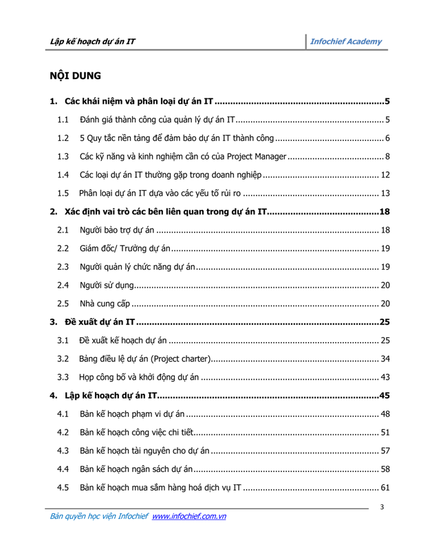 Trang nội dung 2 của sách Quản lý dự án IT hiệu quả