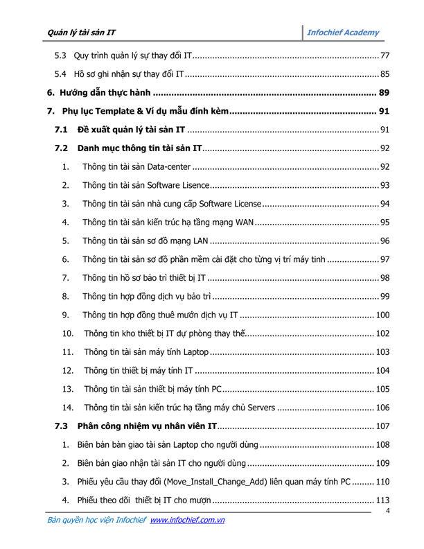 Trang nội dung 3 của sách Quản lý tài sản IT hiệu quả