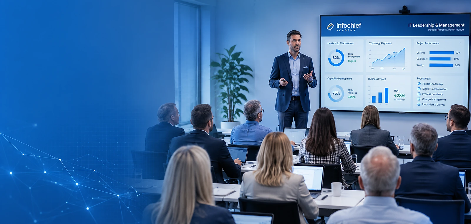 Đại diện doanh nghiệp hợp tác phát triển năng lực quản lý và lãnh đạo IT cùng Infochief Academy